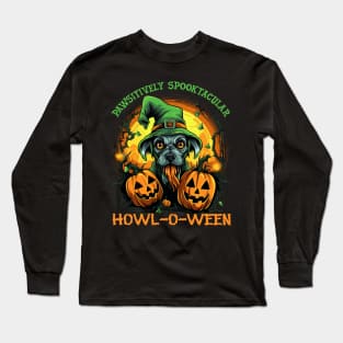 Pawsitively Spooktacular Howl-o-ween Dog Costume Long Sleeve T-Shirt